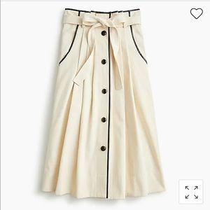 JCrew  Pleated Cone Denim® midi skirt size 4